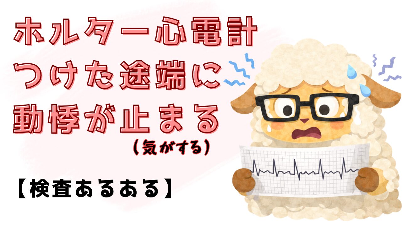 ホルター心電計つけた途端に動悸が止まる